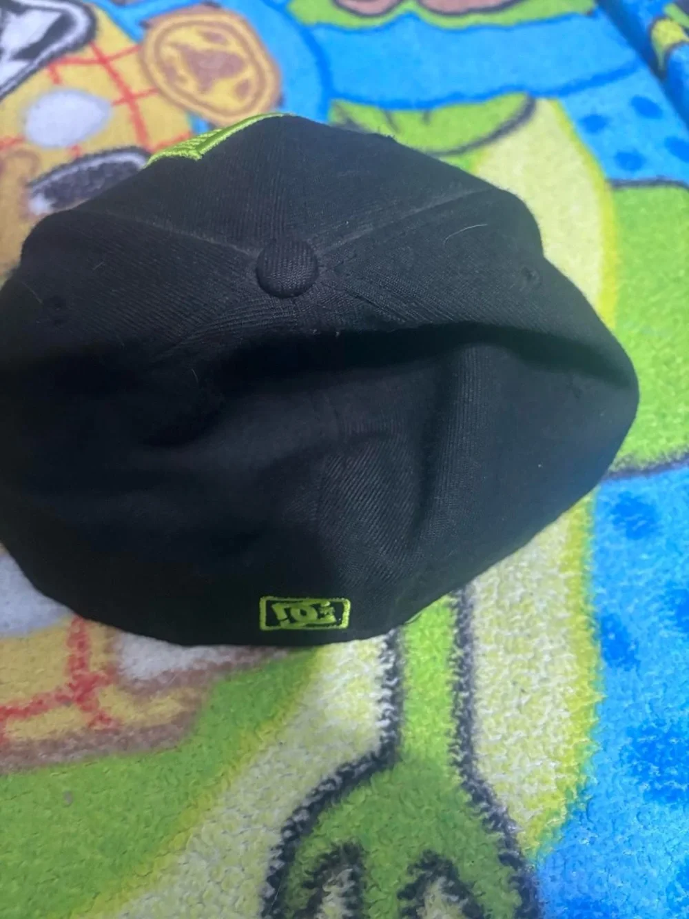 New Era DC Shoes Hat with Neon Green Embroidery